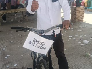 Anggota PWGK-Kresek Raih Doorprize Sepeda pada Jalan Santai HUT Kecamatan Gunung Kaler ke-20