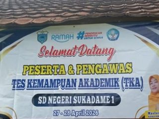 TKA di SDN Sukadame 1 Berjalan Tertib, Kepala Sekolah Tekankan Integritas dan Kesiapan Peserta