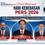Ucapan Pimpinan Umum AnalisasiberNews.com pada Hari Kebebasan Pers Sedunia 2026: Momentum Memperkuat Integritas dan Profesionalisme Jurnalis