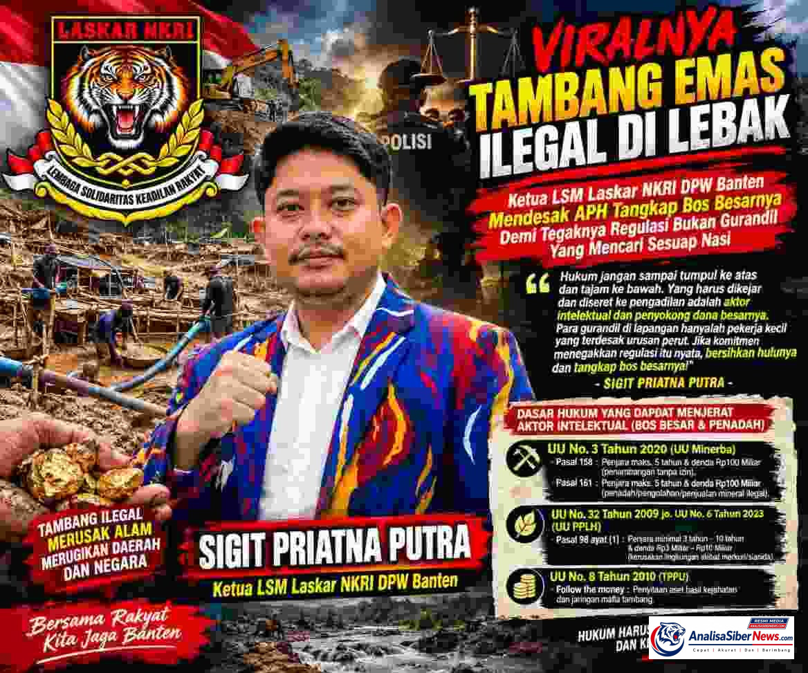 Gambar Sigit Priatna Putra, Ketua LSM Laskar NKRI DPW Banten.