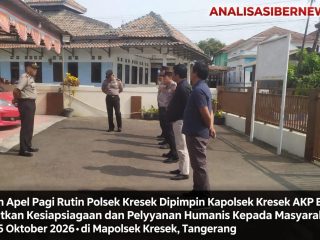 Polsek Kresek Tingkatkan Kesiapsiagaan Personel melalui Apel Pagi, Pelayanan Humanis Jadi Penekanan