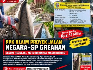 Proyek Rp2,54 Miliar di STM Hilir Disorot, PPK Diminta Buktikan Kualitas Drainase