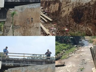 SOROT DESA: BARU SEUMUR JAGUNG, DINDING PENAHAN TEBING JEMBATAN MANDALA HAJI DILAPORKAN MIRING DAN RETAK, KUALITAS PROYEK DIPERTANYAKAN
