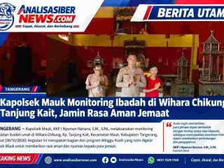 Kapolsek Mauk Monitoring Ibadah di Wihara Chikung Tanjung Kait, Jamin Rasa Aman Jemaat